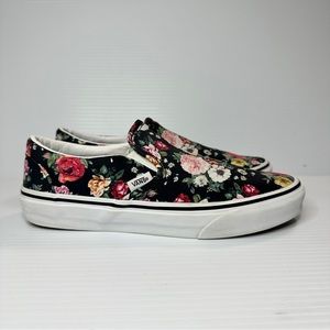 Vans Floral Slip on Sneakers Size 8.5